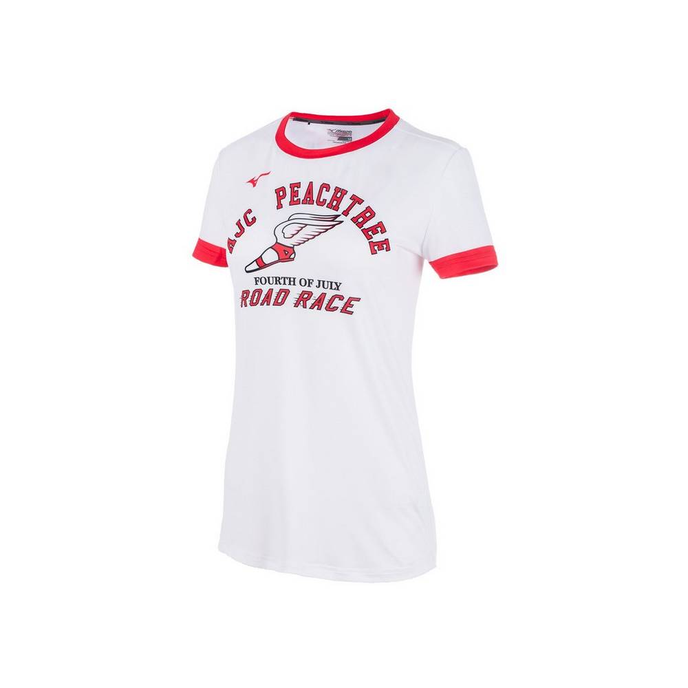 Damske Tričko Mizuno Printable Short Sleeve Biele Vypredaj UWYG02789